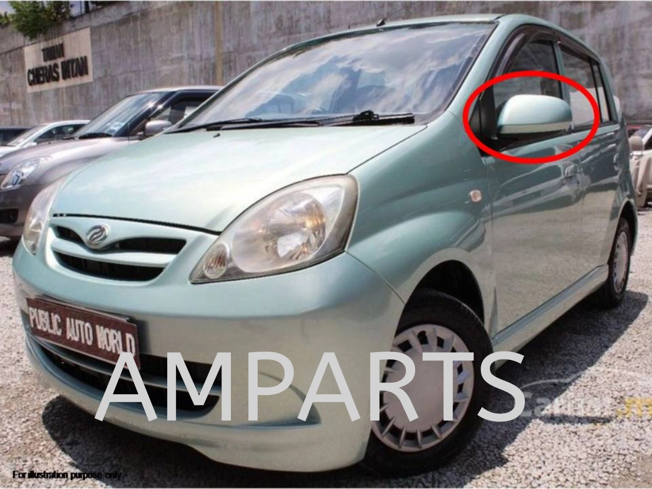 Perodua Viva 2007 Door Mirror (Auto) 3 Pin