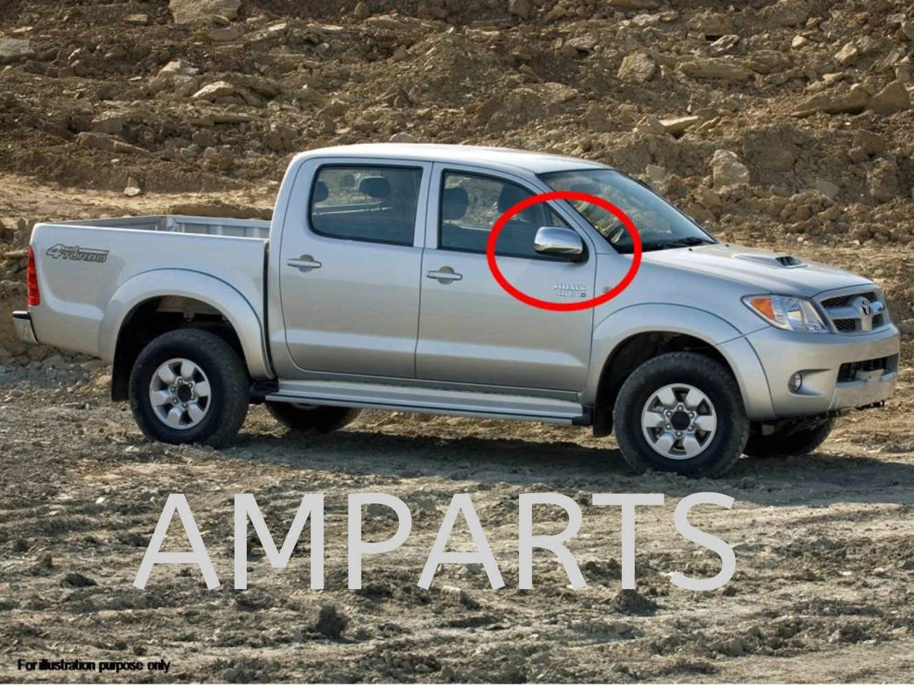 Toyota Hilux 2005 Door Mirror (Manual)