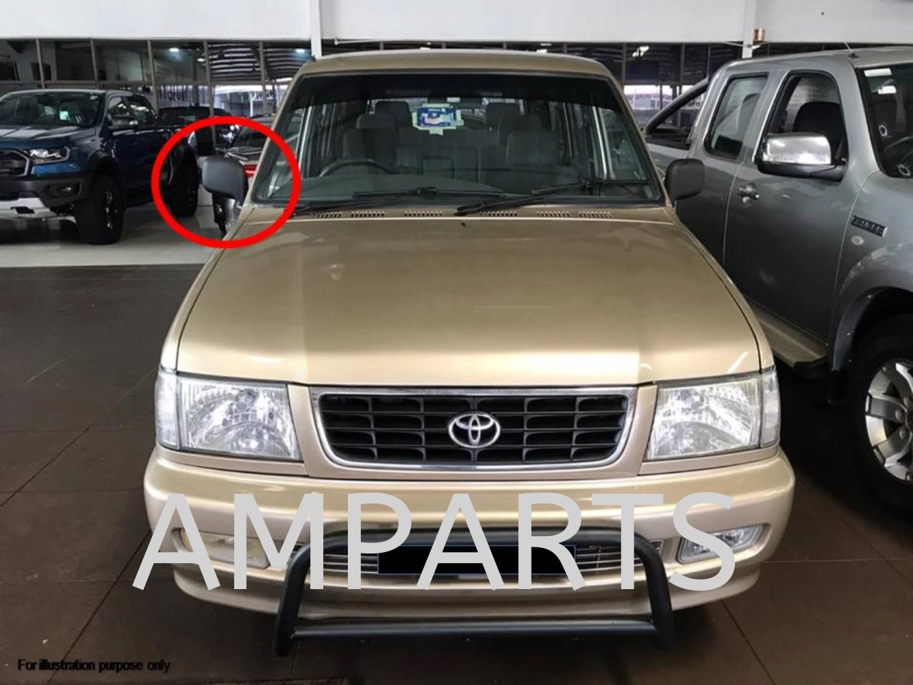 Toyota Unser 2002 Door Mirror Chrome (Manual)