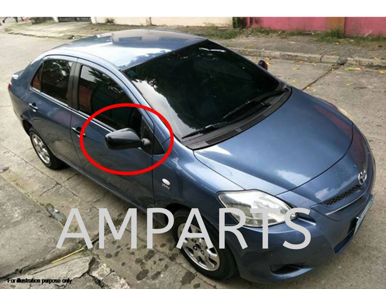 Toyota Vios 2008 Door Mirror (Auto) 3 Pin