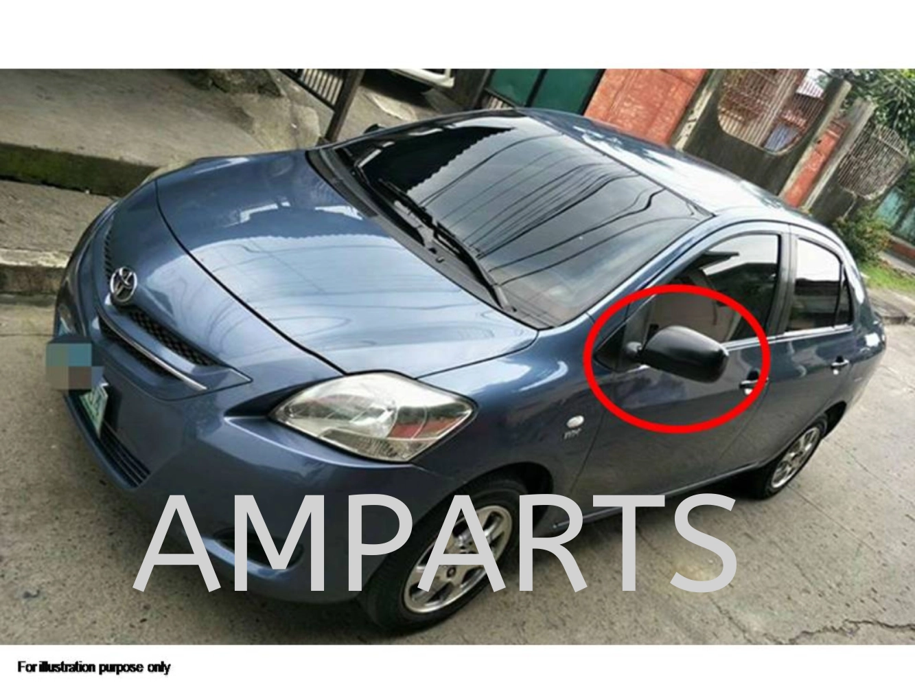 Toyota Vios 2008 Door Mirror (Auto) 3 Pin
