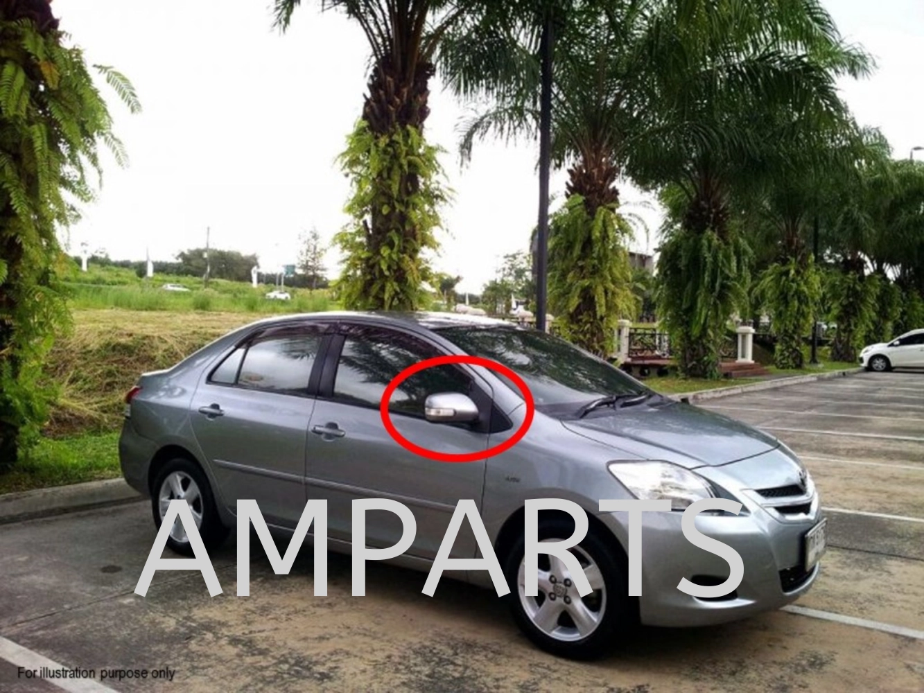 Toyota Vios 2008 Door Mirror With Lamp (Auto) 5 Pin