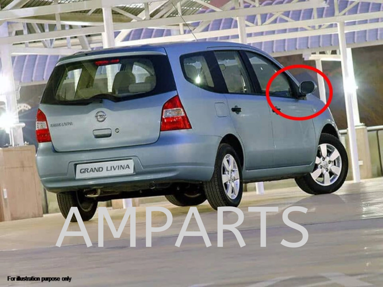 Nissan Livina 2007 Door Mirror (Auto) 3 Pin
