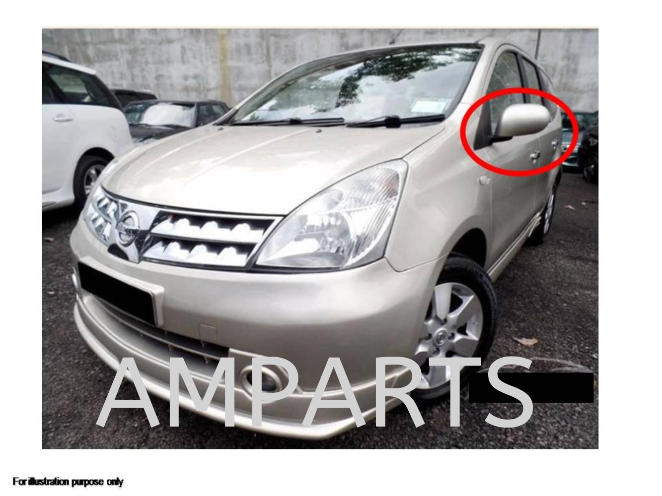Nissan Livina 2007 Door Mirror (Auto) 3 Pin